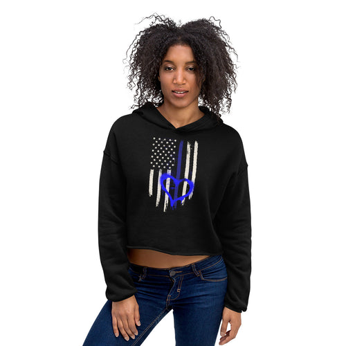 Love the blue Crop Hoodie